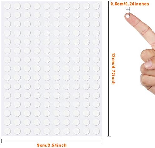 Zonon 3000 Pcs Double Sided Adhesive Dots Clear Glue Point Tape Stickers Balloon Glue Round Mini No Traces Adhesive Sticker Dot Sticker for Classroom Decor Craft DIY Office (0.24 Inch/ 6 mm)