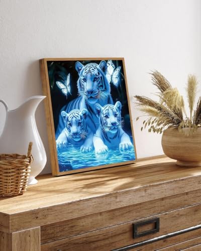 WNPOKN Tiger Diamond Art Kits for Adults 12x12Inch