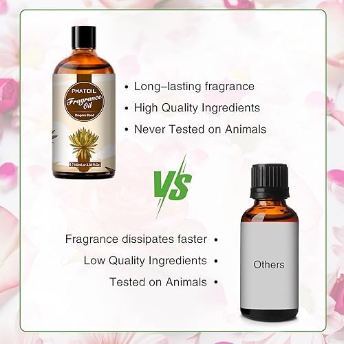 PHATOIL 3.38FL.OZ Dragons Blood Fragrance Oils for Aromatherapy, Essential Oils for Diffusers for Home, Perfect for Diffuser, DIY Candle and Soap Making, DIY Scented Products - 100ml | Long Lasting Scented Oils For Humidifier, Air Freshener, DIY Soap C...