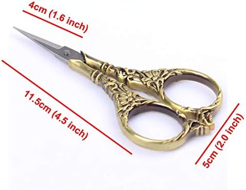 BIHRTC Vintage European Style Scissors Stainless Steel for Cross Stitch