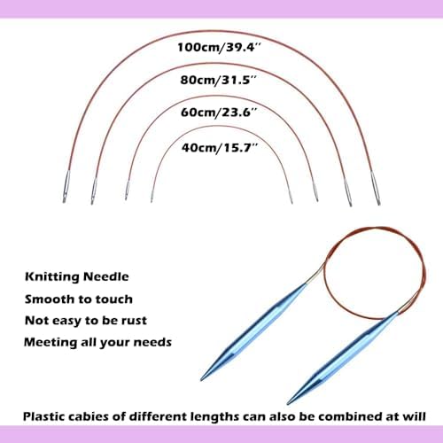Yarniss 13 Pairs Circular Knitting Needle Set with Cable 3.0~10.0mm
