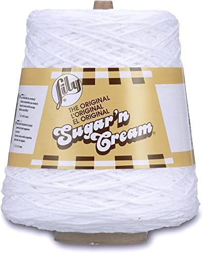 Lily Sugar'n Cream Cone Cotton Yarn for Dishcloths, White
