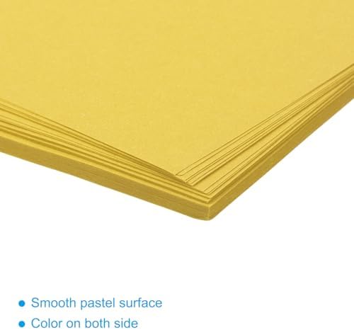 MECCANIXITY 50 Sheet Origami Paper Double Sided Lemon Yellow 2.5x2.5 Inch Square Sheet for Art Craft Project, Beginners, Gift Decoration