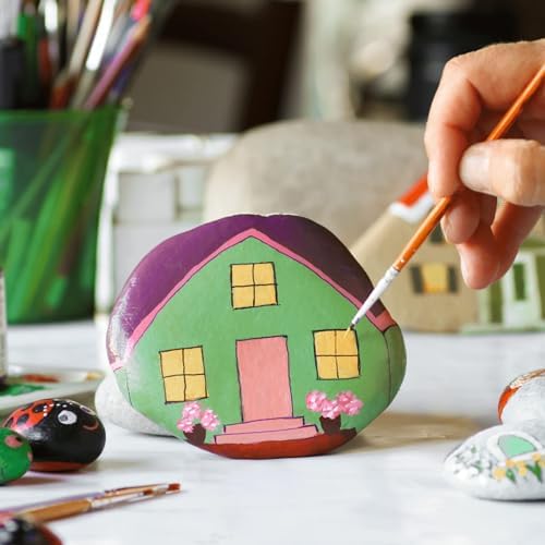 River Rocks for Painting 75 Pcs Large 2-3 Inch Flat Smooth Painting Stones Craft Rock to Paint for Kids Crafts Painting Bulk