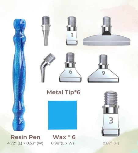 Hailivike 14PCS Screw in Diamond Art Pens, 5D Milky Way Diamond Painting Pen, Comfort Grip Diamond Art Tools with 6Pcs Pen Tips