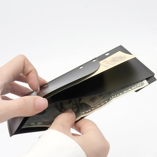 12 A6 Binder Divider Pockets Black Cash Envelopes