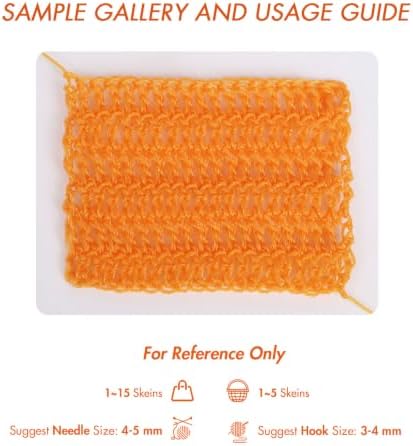 NICEEC 2 Skeins Polyester Plastic Yarn Hand-Knitted Yarn-8#Red