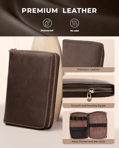STAGEEK Mechanical Pencil Set with Leather Bag 30 Count, Drawing Pencils 0.5, 0.7, 0.9MM & 3PCS 2MM Sketching Pencils with 464PCS Lead Refills (6B 4B 2B HB 2H 4H Color) for Artist Drafting Drawing