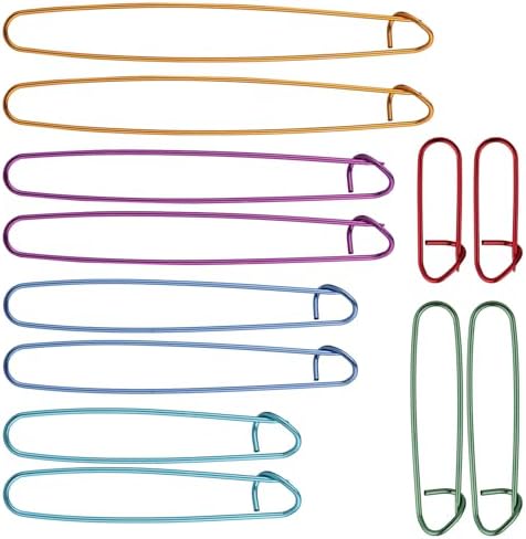 12pcs Knitting Stitch Holders, Handy Yarn Stitch Holder (6 Sizes)