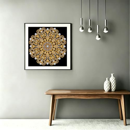 DIYBEADDOT Mandala Flower Painting Kits for Adults,5D Diamond Art Painting Kits for Beginner, DIY Crystal Rhinestones Diamond Painting for Home Wall Decoration 11.8 X 11.8 Inch
