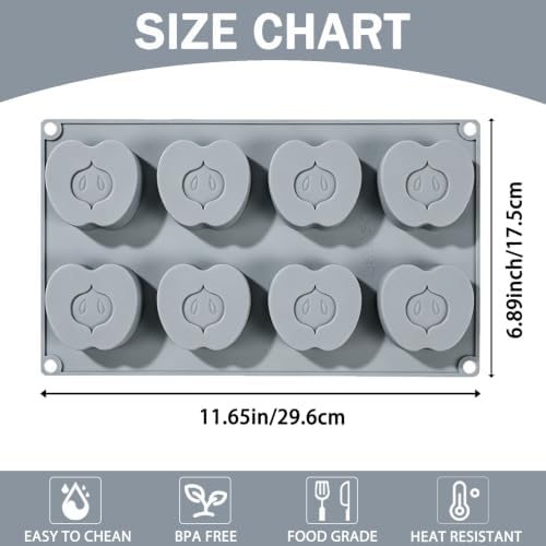 Silicone Apple Slice Shaped Molds for Mousse, Candy, Jello, Cookie