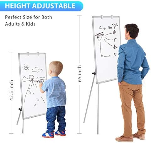 Maxtek Easel Whiteboard 40 x 28 in, Stand Tripod with Height Adjustable
