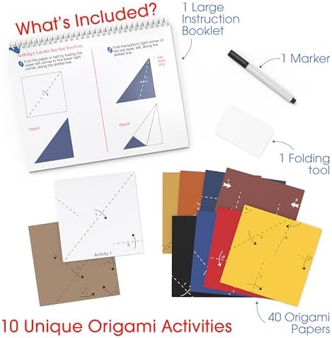 Keeping Busy Origami Kit Dementia Activities for Seniors | Alzheimer Products for Elderly Patients | Fun Memory Game Toy & Cognitive Brain Puzzle for Senior Citizens w/Memory Loss or Alzheimers