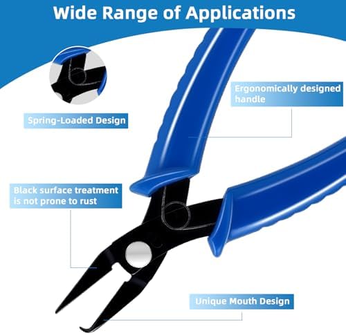 URSKYTOUS Split Ring Pliers Jewelry Making Tools Jump Ring Opener Tool Keychain Pliers for Opening Split Rings Jump Rings Jewelry Plier for Bracelet Fishing Beading DIY Craft Jewelry Making Supplies