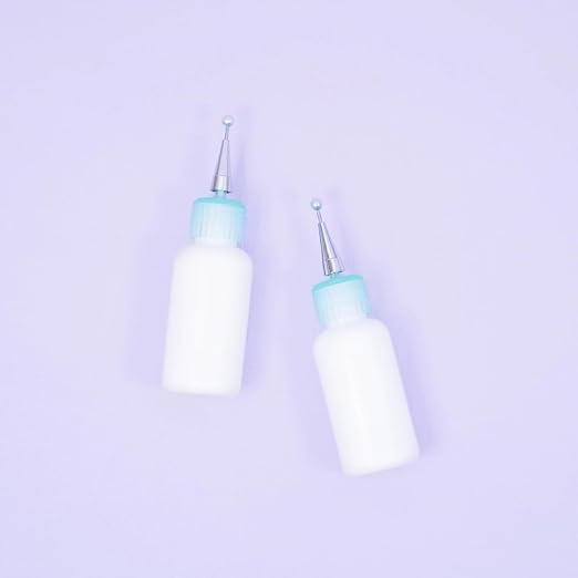 Craftelier - Set of Tacky Glue 120 ml + Glue Stick Holder Turquoise + 2 Bottles with Ultrafine Applicator 15 ml | Non-Toxic and Multipurpose Glue Ideal for Scrapbooking and Crafting