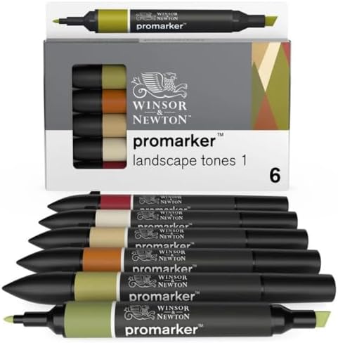 Winsor & Newton ProMarker Set, 6 Count, Landscape
