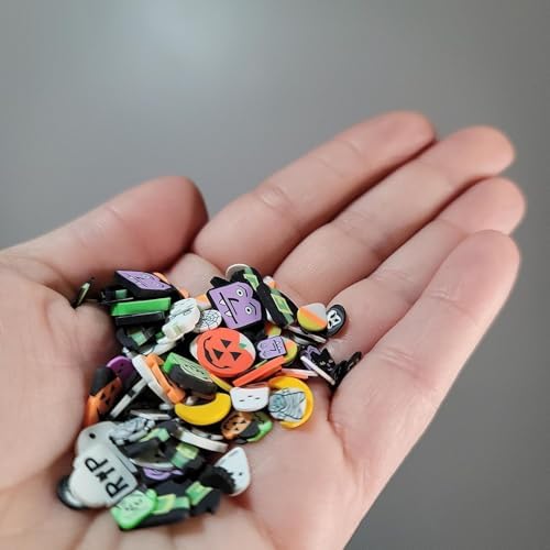BGM Creations 2,000 Piece Halloween Polymer Clay Slices for Slime Supplies, DIY Nail Art, Halloween Craft Embellishments