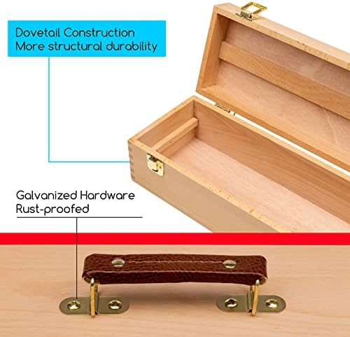 MEEDEN Medium Art Supply Storage Box: Multi-Function Beech Wooden Chest