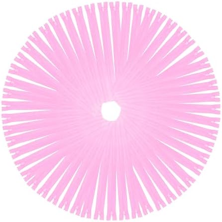 Mandala Crafts 85 PCs Pink Assorted Lengths Nylon Zippers for Sewing