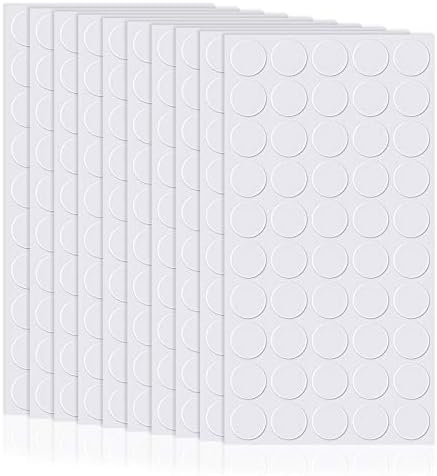 Zonon 500 Pcs Double Sided Adhesive Dots Clear Glue Point Tape Stickers Balloon Glue Round Mini No Traces Adhesive Sticker Dot Sticker for Classroom Decor Craft DIY Office (0.79 Inch/ 20 mm)