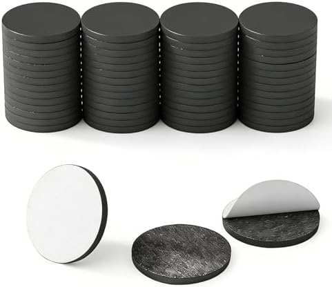 Towjug Adhesive Round Magnets for Crafts 1.2x0.08, 60 Sticky Magnetic Dots
