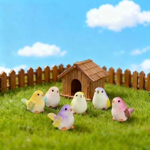 Mini Bird Figurines Resin Silicone Mold for DIY Fairy Garden Decor