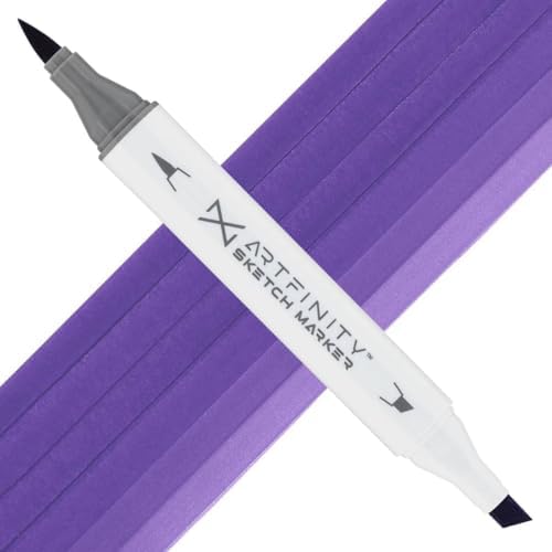 Artfinity Sketch Markers - Parma Violet BV1-5, Vibrant, Professional, Dye-Based Alcohol Markers for Artists, Drawing, Travel, & More