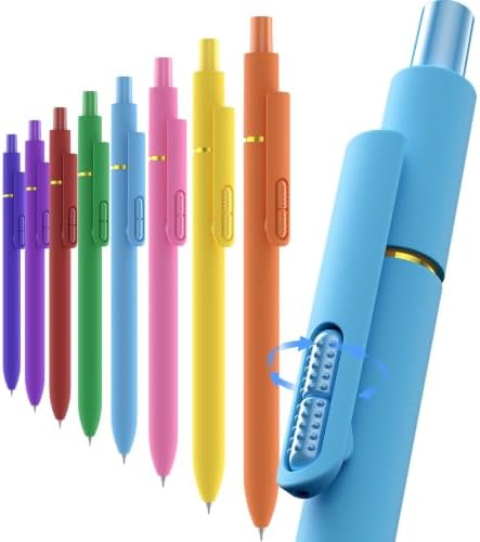 inkipen 0.5mm Colored Gel Pens, 8 Pack, Fidget Function