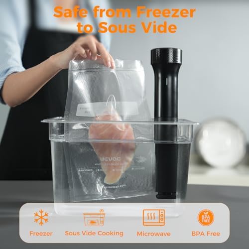 Wevac Vacuum Sealer Bags for Food 11x50 2 Rolls, Fit Food Saver Machines