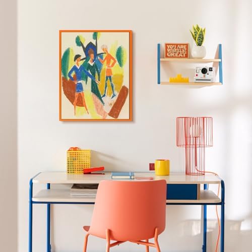 16x20 Canvas Frames for Retro Abstract Oil Paintings 2 Pack,Orange
