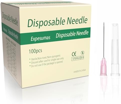 100 Pack 18 Gauge 1.5 Inch Sterile Disposable Lab Supplies, Scientific and Industrial Dispensing Needle Accessories