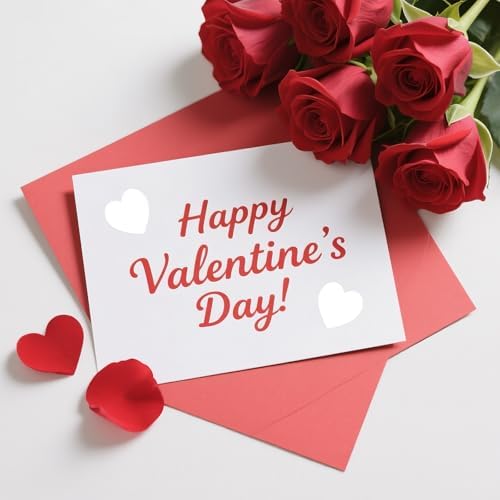 Anwyll Heart Stickers - 500Pcs 1Inch Valentines Day Heart Stickers White Heart Shape Sticker for Reward Classroom Self Adhesive Love Incentive Sticker for Envelope Seal Card Birthday Wedding Favors