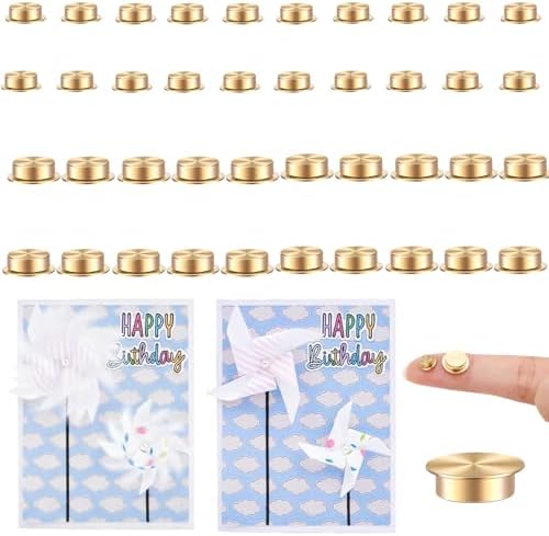40 Pcs Mini Metal Rotating Bearings for DIY Handmade Crafts Paper Cards Scrapbooking, 360°Rotation Smooth Spin Mechanism Spinner for Jewelry Making Nail Decor Crafts Project Tools (8x10x3mm&5x7x2.5mm)