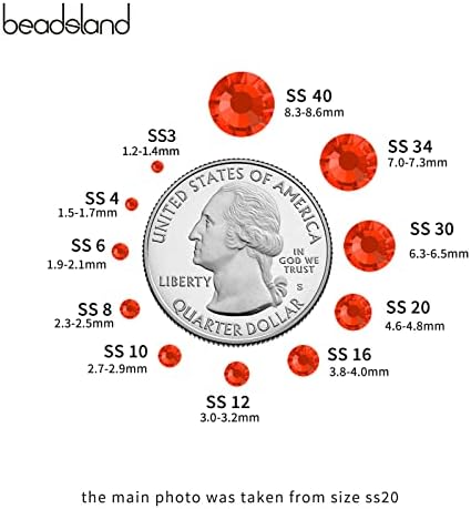 Beadsland Hotfix Rhinestones Bulk, Hyacinth/Orange, SS8, 14400pcs