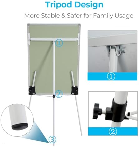 Whiteboard Easel 36" x 24" Height Adjustable, Magnetic Dry Erase Easel