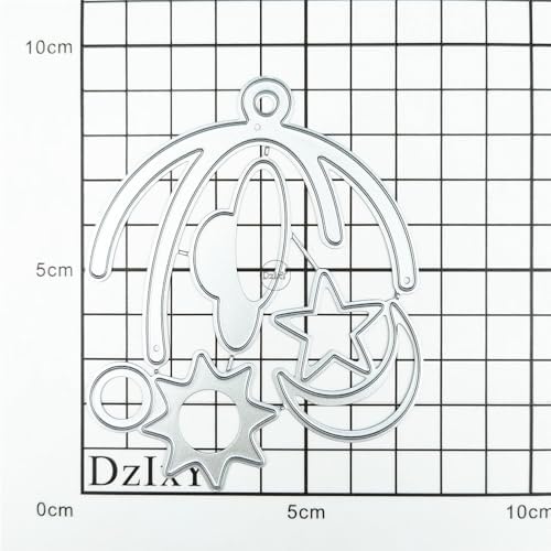 Patchwork Moon Cloud Star Hanging Basket Metal Cutting Dies for Card Making
