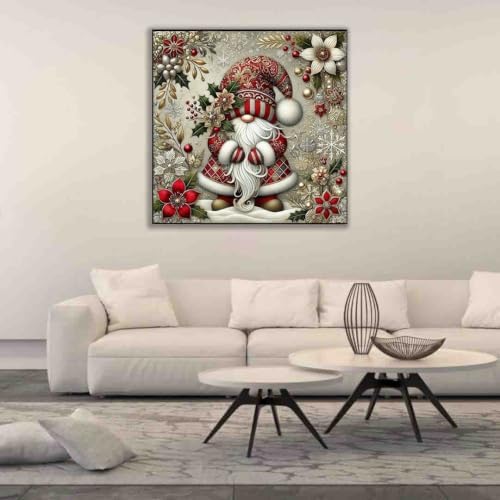 DYAIYYMQ Gnome Stamped Cross Stitch Kit for Adults 13.7x13.7 inches