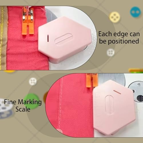 2025 Upgraded Magnetic Seam Guide for Sewing Machine,Multi-Purpose Tool Polygonal Strong Magnetic Gauge,Polygonal Multifucntional Seam Guide Hemmer with Scale,Sewing Accessories Supplies (C-Green)