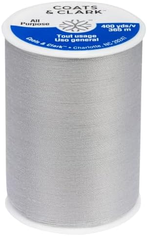 Coats & Clark All Purpose Sewing Thread 400 Yards Nugrey 1 Spool of Yarn
