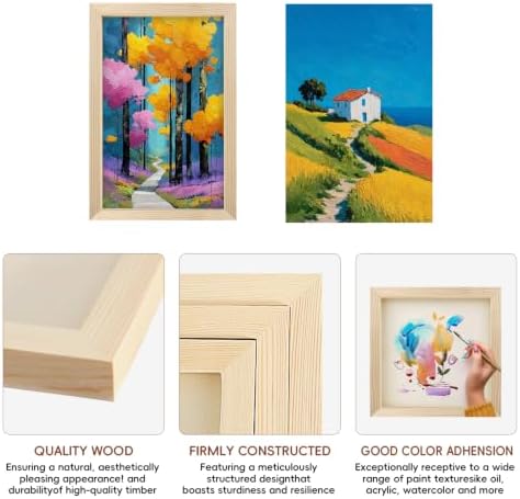10 Pack 4x6 Inch Unfinished Wood Panel Boards for DIY Painting Art Crafts