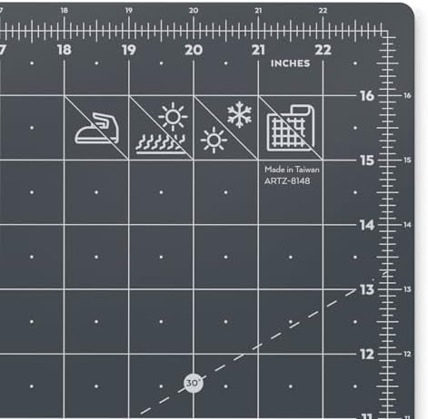 ARTEZA Self Healing Cutting Mat, 18 x 24 Inch Rotary Cutting Mat, Double-Sided 3 mm PVC-Free Craft Mat with Grid Lines and Angle Guides for Sewing, Quilting, Fabric, Paper, Vinyl, and Crafts