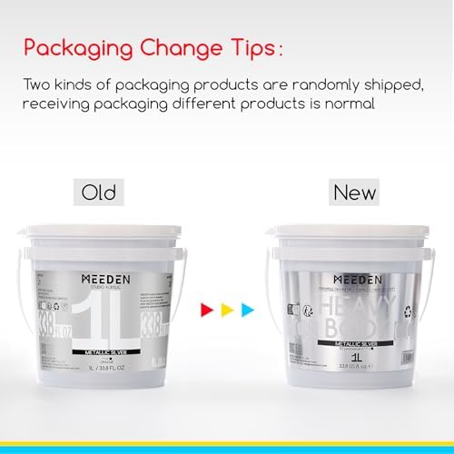 MEEDEN Metallic Silver Acrylic Paint: 1L /33.8oz Silver Paint Gloss Finish
