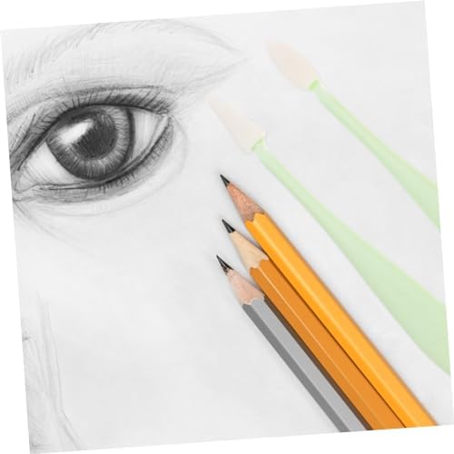 jojofuny 4pcs Sketch Drawing Tool Set with Sponge Wipers and Blending Stumps for Artists Lightweight Easy to Use Includes Replacement Heads for Enhanced Paper Art Techniques