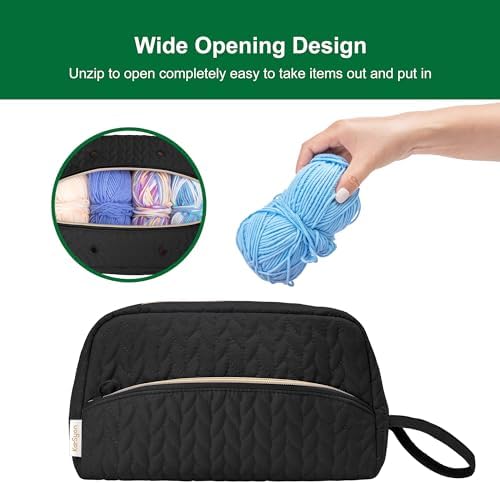 KarSyon Crochet Bag for Yarn Storage Knitting Crochet Supplies Accessories