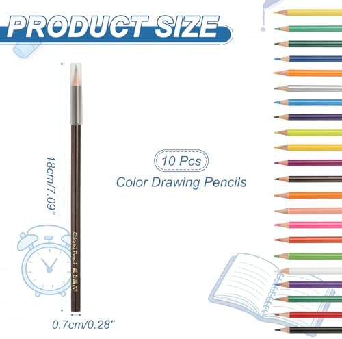 PATIKIL Colored Pencils, Coffee Color Drawing Pencils with Oil-Based Cores Art Scrapbook Supplies for Adult Coloring Books Artists Beginners Drawing Sketching, 10 Pcs