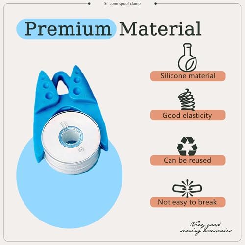 100pcs 4 Colors Sewing Bobbin Holder Clips Silicone Bobbin Spool Clips Sewing Supplies for Embroidery Quilting Thread Spools Organizing (4color-100pcs)