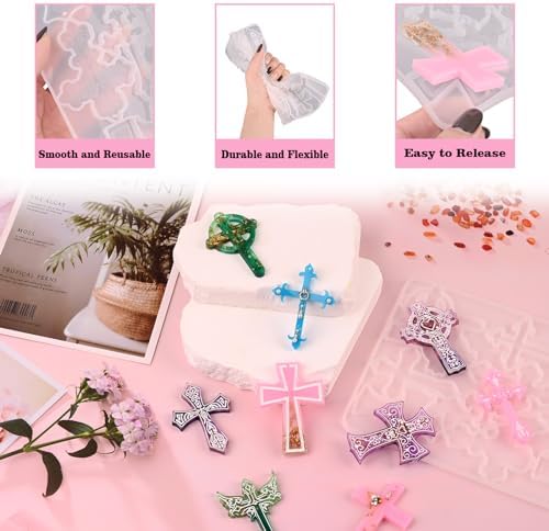 Cross Resin Molds,12 Cavity Epoxy Resin Cross Molds