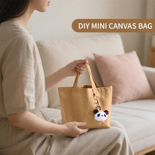 1 | 12 | 24 Pack Small Canvas Tote Bags, Mini Tote Bags Bulk for Women, DIY Blank Reusable Cute Sublimation Tote Bag