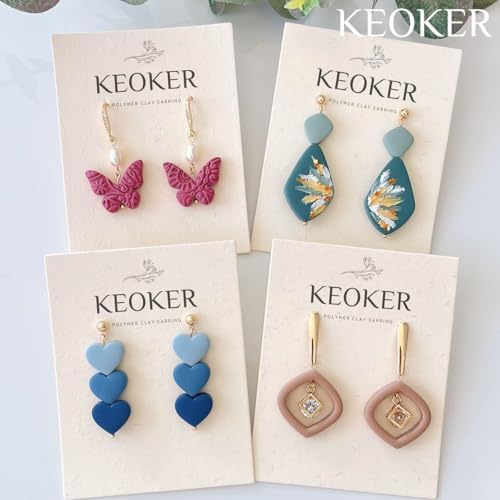 Keoker Polyme Clay Bead Hole Maker, Bead Clay Cutters, Polymer Clay Tool, Earring Drill Guide