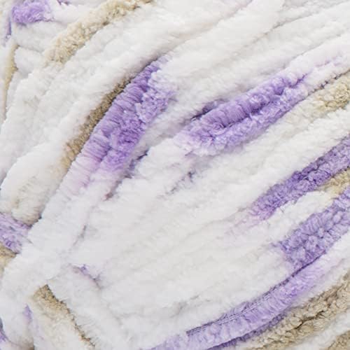 Bernat Baby Blanket BB Little Lilac Dove Print Yarn - 2 Pack of 10.5oz/300g - Polyester - #6 Super Bulky - 220 Yards - Knitting/Crochet